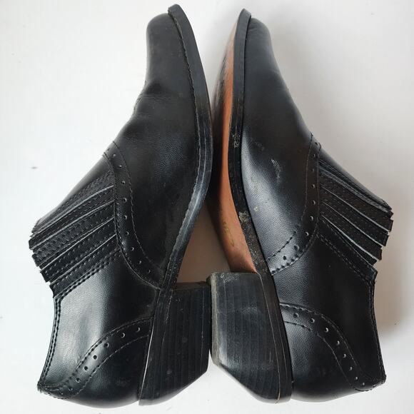 Dingo Western Boots Womens Sz 7W Black Leather Low Ankle Western Casual Booties - Picture 8 of 11